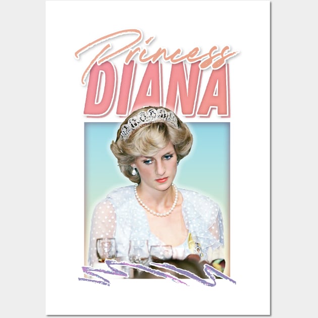 Princess Diana /// Retro 90s Fan Art Wall Art by DankFutura